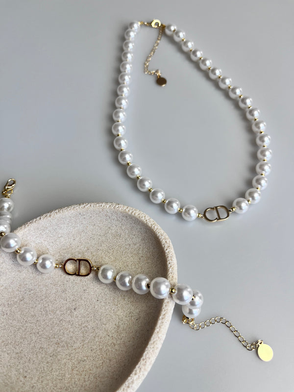 Parure perla doré